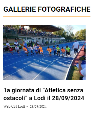 1a giornata di Atletica senza ostacoli